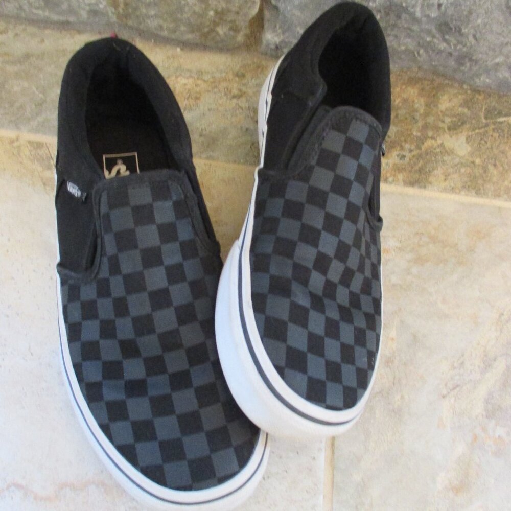Vans Skate Checkered Slip on Shoes Youth 5